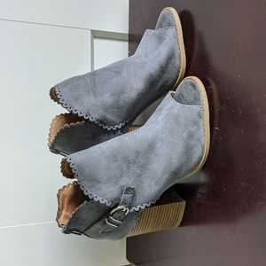 Gray suede shoes